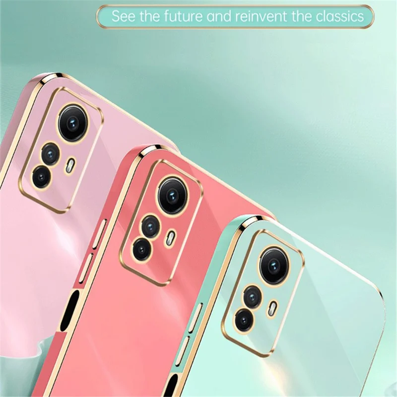 XINLI For Xiaomi Redmi Note 12S 4G Ring Kickstand TPU Phone Cover Electroplated Phone Case - Red