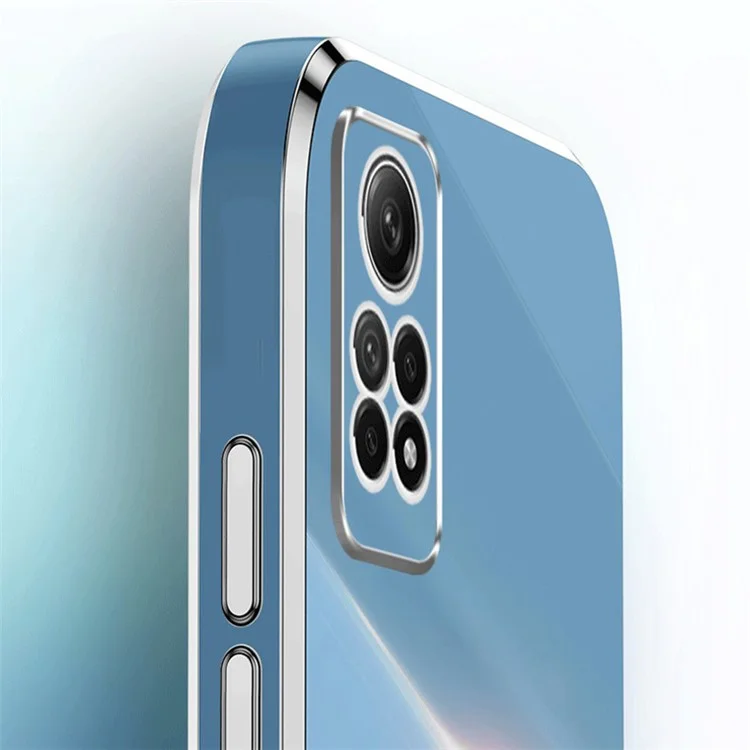 XINLI Phone TPU Case per Xiaomi Redmi Note 12 Pro 4G, Custodia per telefono con anello metallizzato e supporto - Ciano