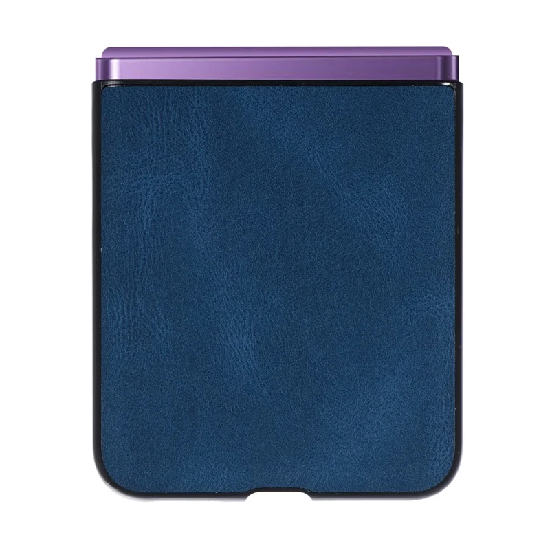 For Motorola Razr 40 5G PU Leather + Hard PC Shell Retro Texture Shockproof Phone Cover - Blue
