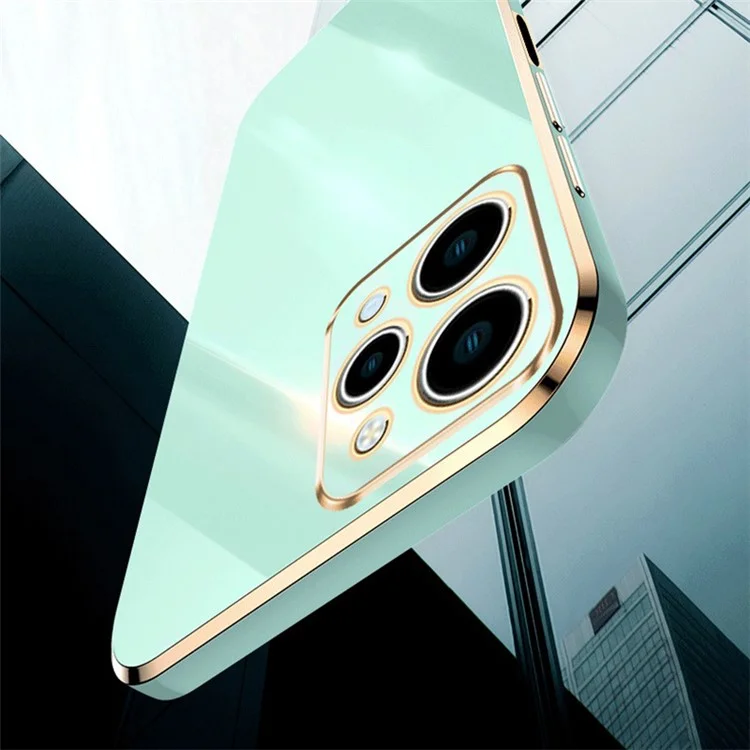 XINLI For Xiaomi Redmi 12 4G Electroplating Edge Phone Cover Soft TPU Protective Phone Case - Cyan