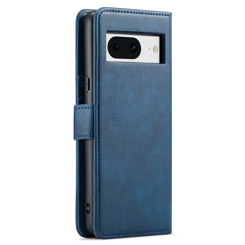 DG.MING Per Google Pixel 8 Custodia Magnetica Distaccabile Antiurto Portafoglio in Pelle Split Supporto di Copertura - Blu