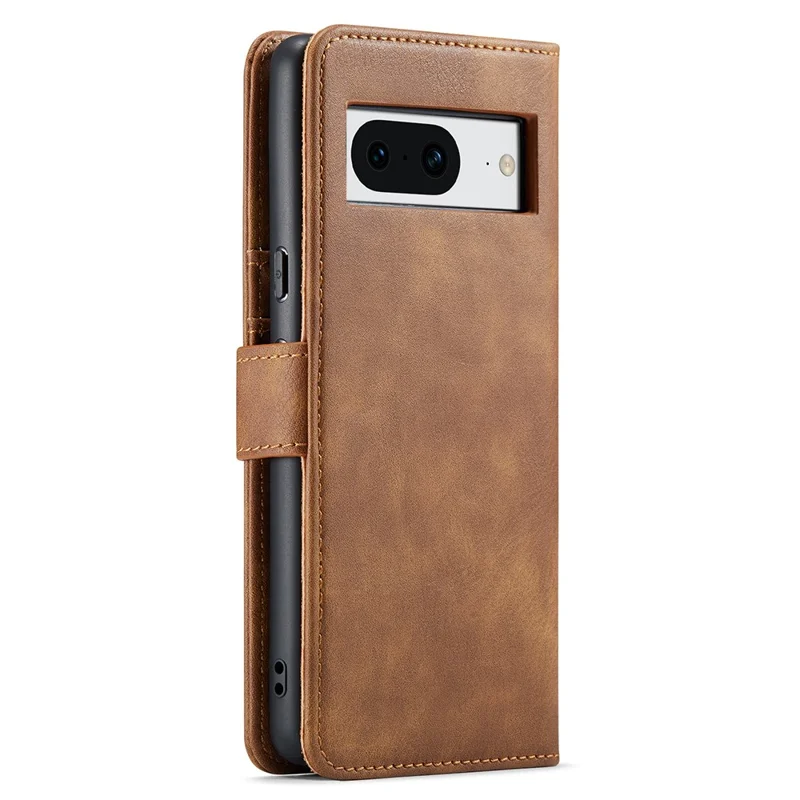 DG.MING For Google Pixel 8 Detachable Magnetic Phone Case Drop Proof Split Leather Wallet Stand Cover - Brown