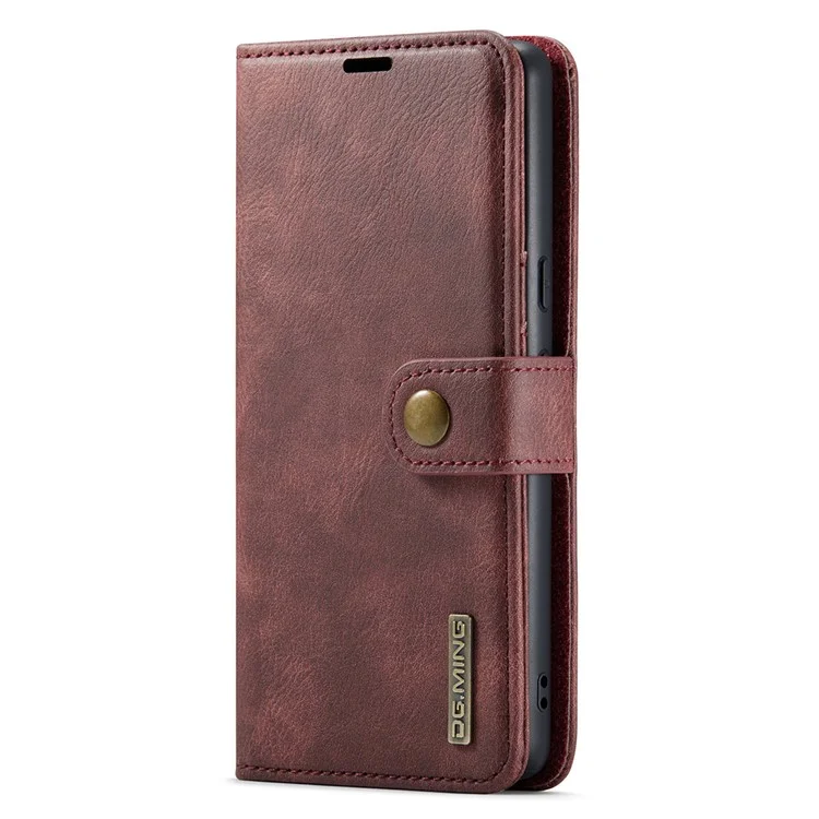 DG.MING For Google Pixel 8 Pro Detachable Magnetic Phone Case Anti-scratch Split Leather Wallet Stand Cover - Red