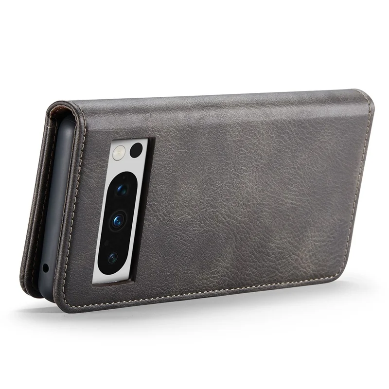 DG.MING For Google Pixel 8 Pro Detachable Magnetic Phone Case Anti-scratch Split Leather Wallet Stand Cover - Grey