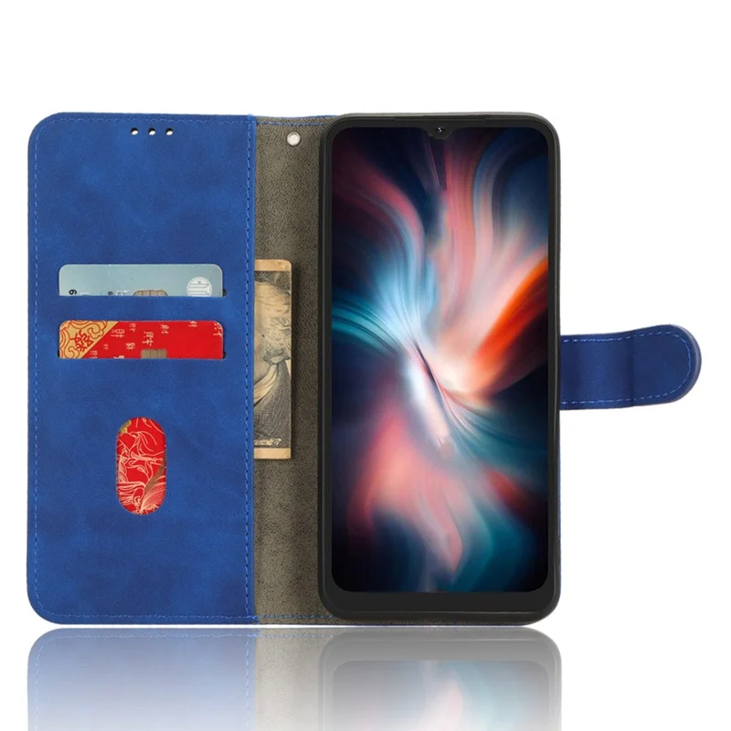 Für Umidigi C1 Max / C1 / C2 Handy-Ständer-Hülle Portemonnaie Anti-Drop PU-Leder Skin-Touch-Handyhülle - Blau