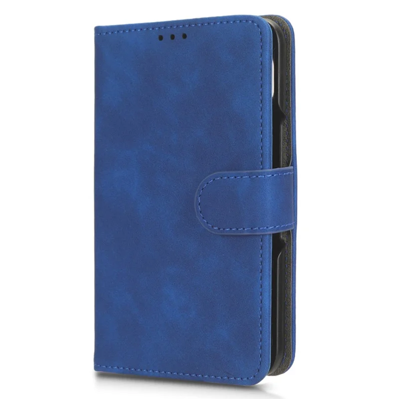 For Google Pixel Fold Skin-touch Stand Case Wallet Anti-drop PU Leather Phone Cover - Blue