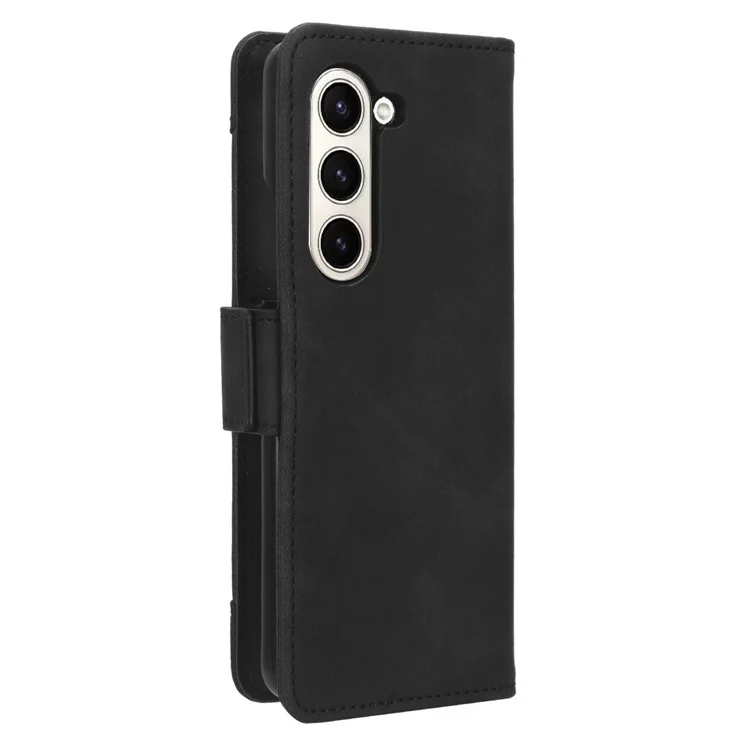 Mehrfache Kartenfächer Lederhülle für Samsung Galaxy Z Fold5 5G, Brieftasche Standfunktion Telefonhülle - Schwarz
