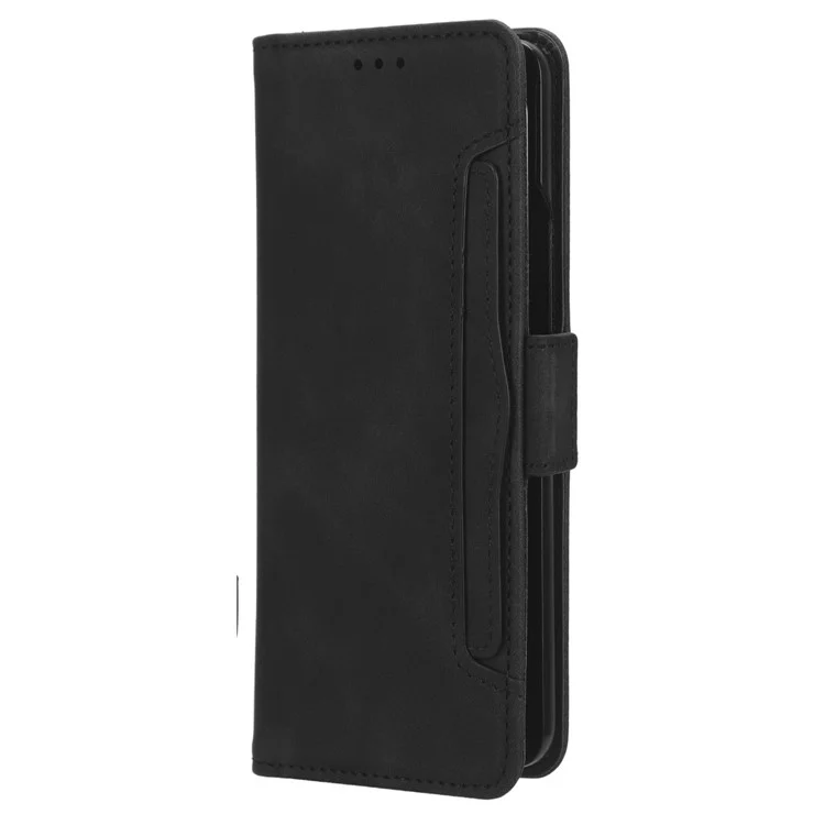 Mehrfache Kartenfächer Lederhülle für Samsung Galaxy Z Fold5 5G, Brieftasche Standfunktion Telefonhülle - Schwarz