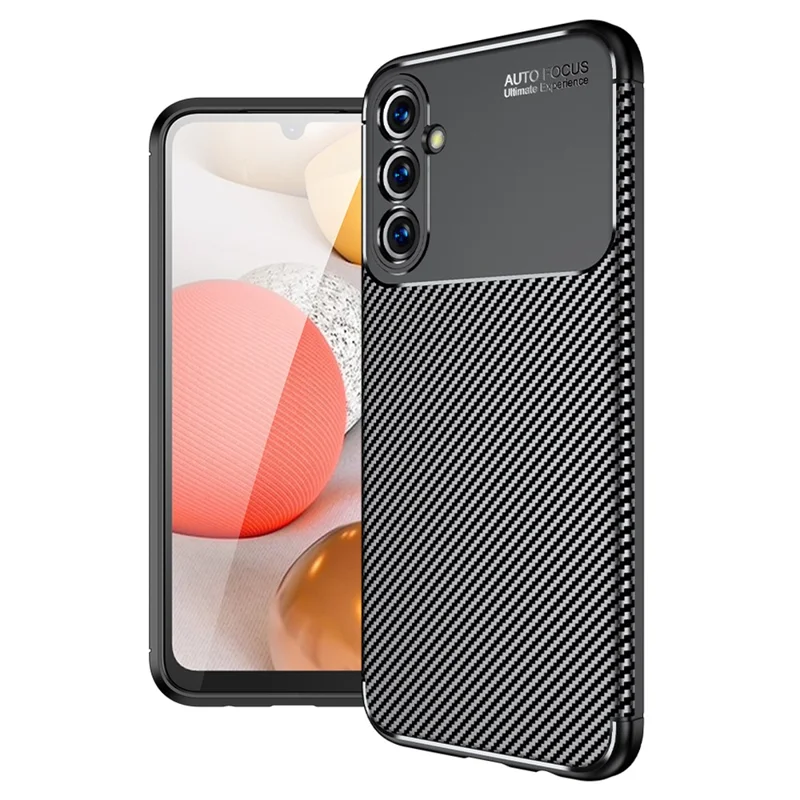For Samsung Galaxy A25 5G (Global) (161.0 x 76.5 x 8.3mm) Shockproof Carbon Fiber Texture Phone Cover TPU Mobile Phone Shell