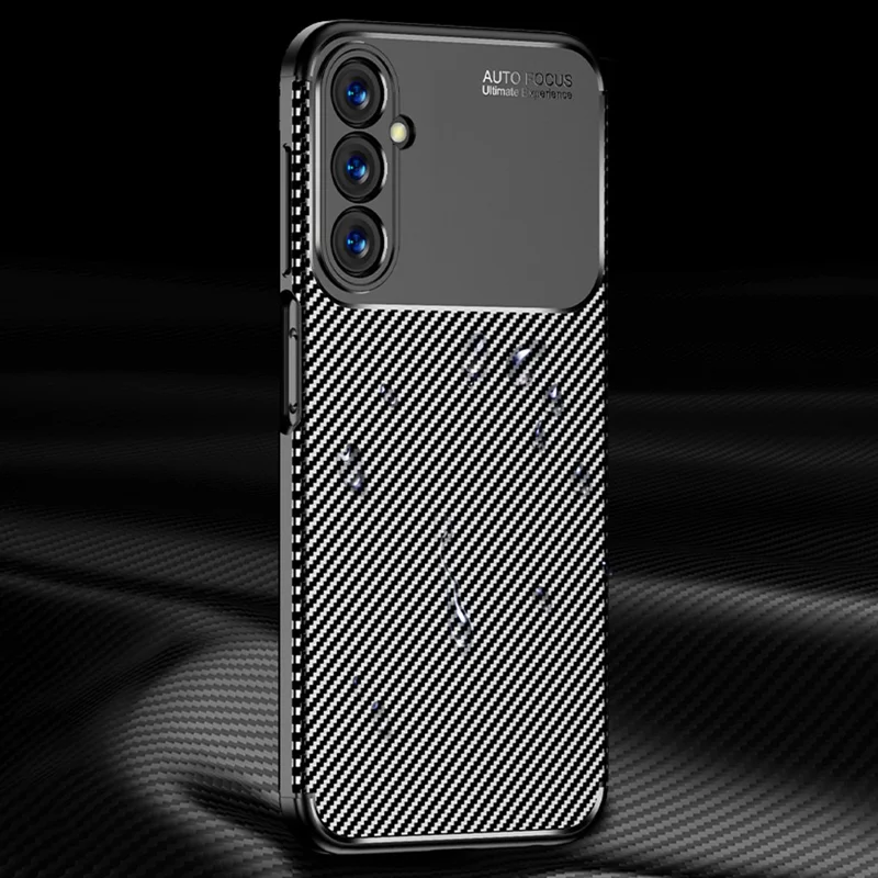 For Samsung Galaxy A25 5G (Global) (161.0 x 76.5 x 8.3mm) Shockproof Carbon Fiber Texture Phone Cover TPU Mobile Phone Shell