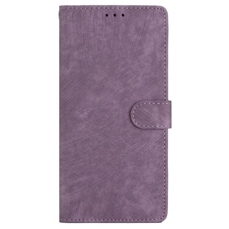 For iPhone 15 Pro Max PU Leather Mobile Phone Case Wallet Stand Skin-touch Phone Cover - Purple