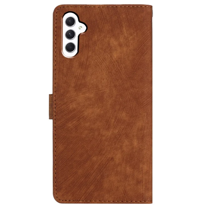 Für Samsung Galaxy A25 5G (Global) (161,0 x 76,5 x 8,3 mm) PU-Leder-Geldbörsen-Cover mit Ständer und Telefonhülle - Braun