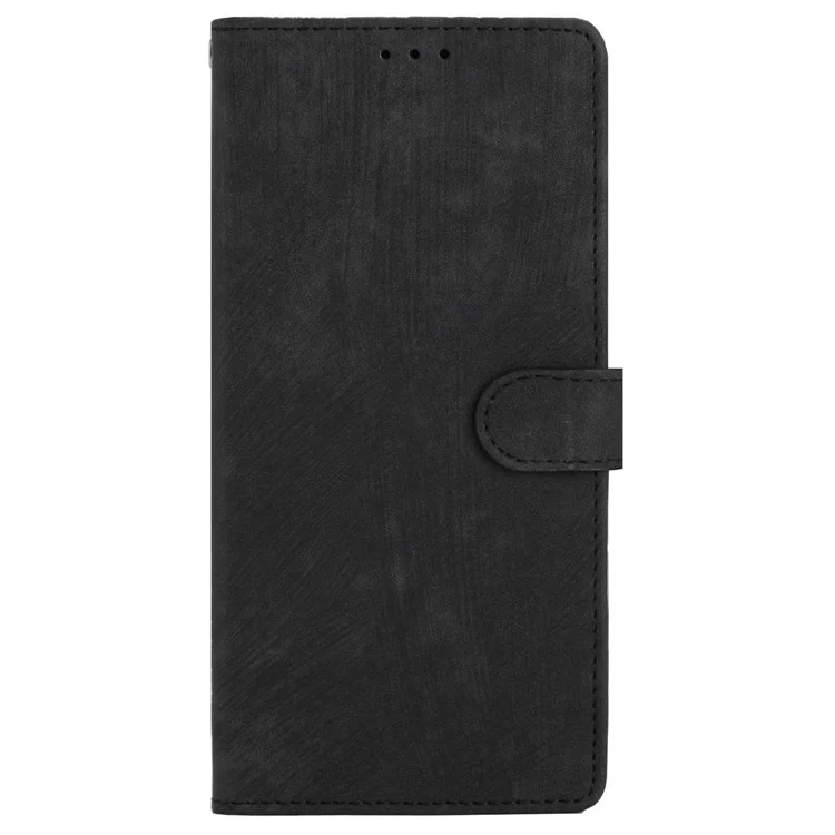 Para Samsung Galaxy S23 FE Anti-Scratch Phone Shell PU Leather Wallet Case Stand Skin-touch Phone Cover - Negro