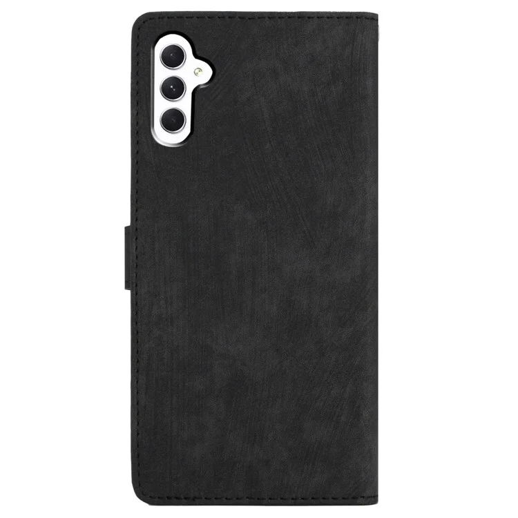 Para Samsung Galaxy S23 FE Anti-Scratch Phone Shell PU Leather Wallet Case Stand Skin-touch Phone Cover - Negro