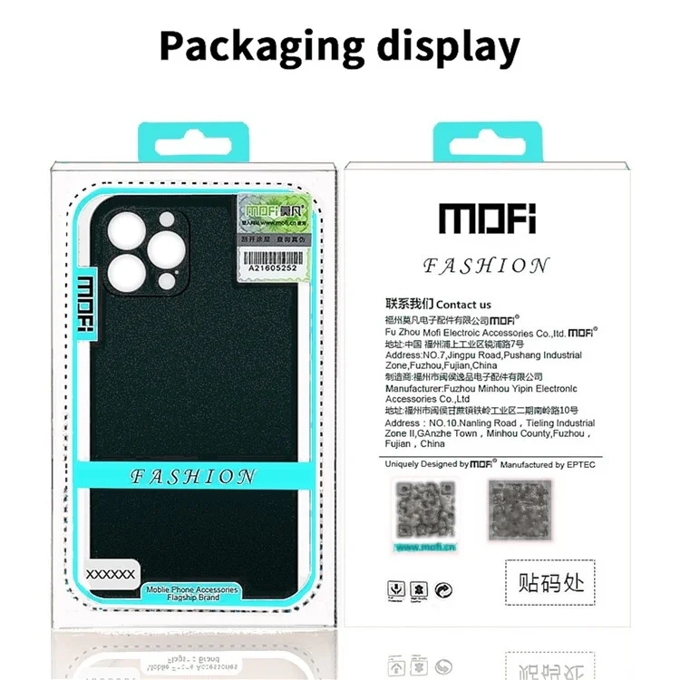 MOFI Shield Matte Series Cell Phone Case for iPhone 15 Pro , Anti-fingerprint Hard PC Back Cover - Black
