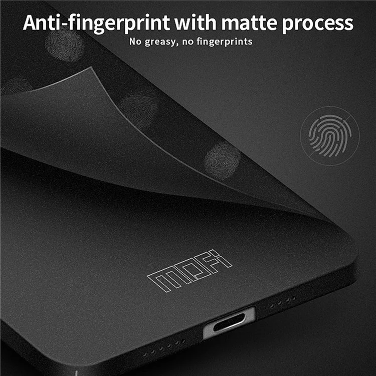 MOFI Shield Matte Series Hard PC Back Cover per iPhone 15 Plus, Custodia Antiimpronta Opaca - Nero
