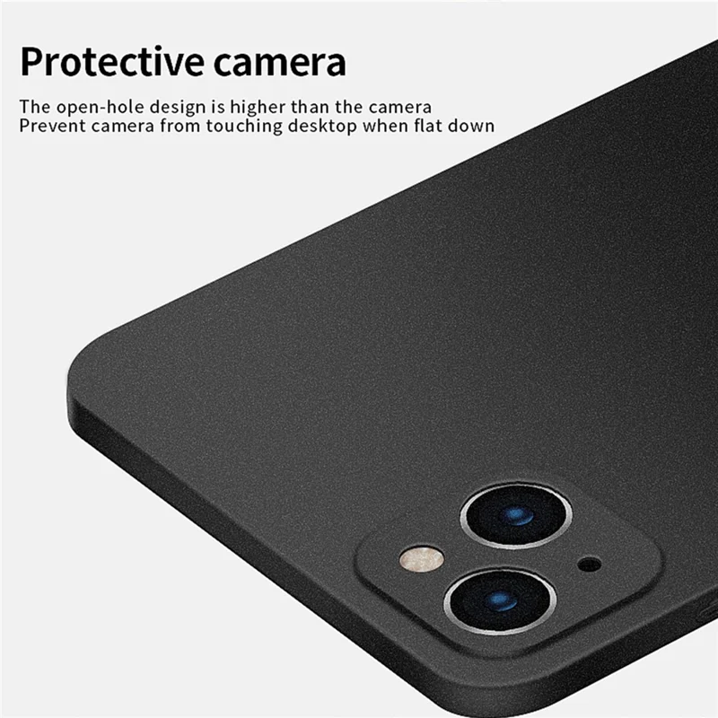 MOFI Shield Matte Series Fingerprint-free Phone Case for iPhone 15 , Hard PC Matte Smartphone Cover - Black