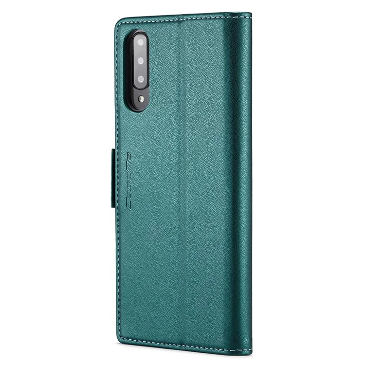 CASEME 023 Série Pour Samsung Galaxy A30s / A50 / A50s Couverture du téléphone RFID Blocking Stand Wallet Étui en cuir - Vert
