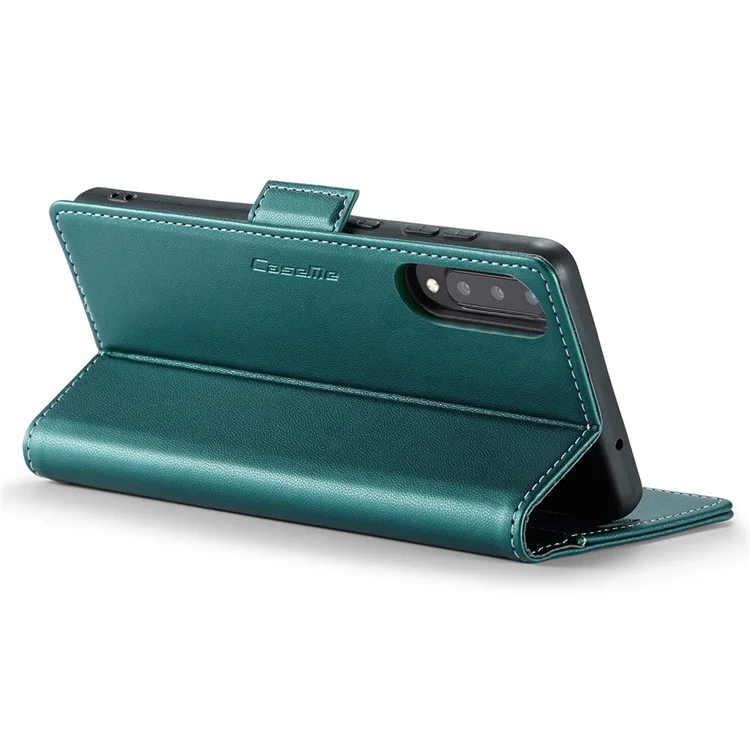CASEME 023 Série Pour Samsung Galaxy A30s / A50 / A50s Couverture du téléphone RFID Blocking Stand Wallet Étui en cuir - Vert