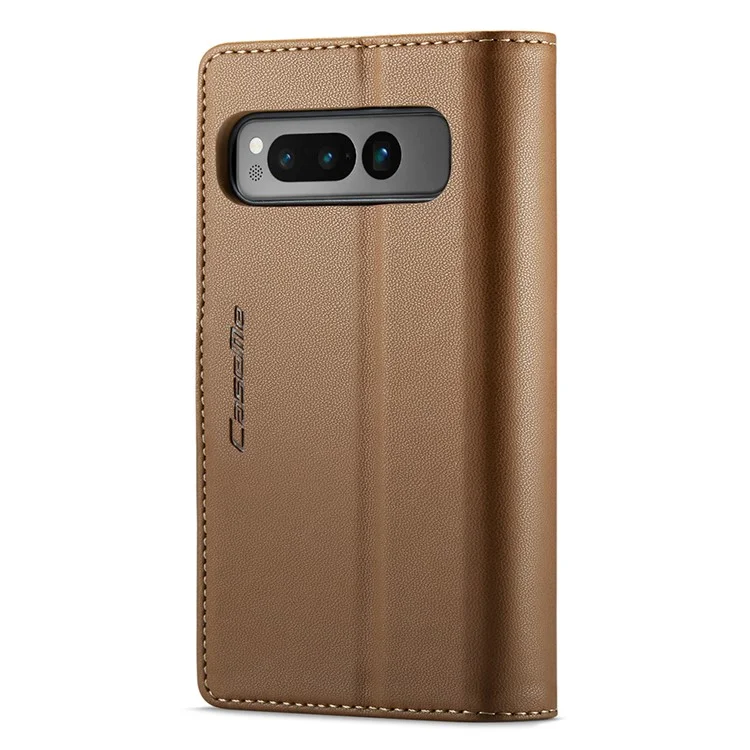 CASEME 023 Series per Google Pixel Fold Custodia Portafoglio in Pelle RFID con Supporto per Telefono Cellulare - Marrone