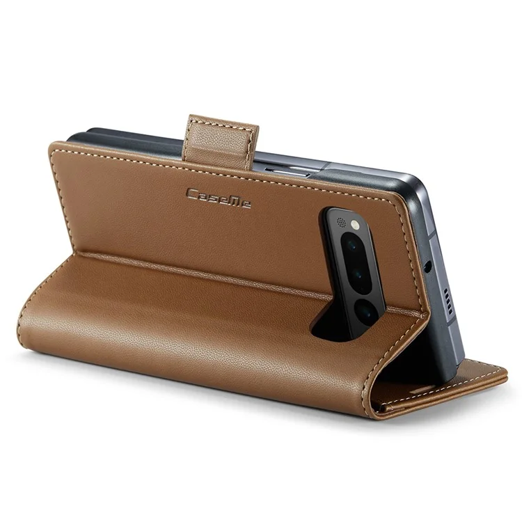 CASEME 023 Series per Google Pixel Fold Custodia Portafoglio in Pelle RFID con Supporto per Telefono Cellulare - Marrone
