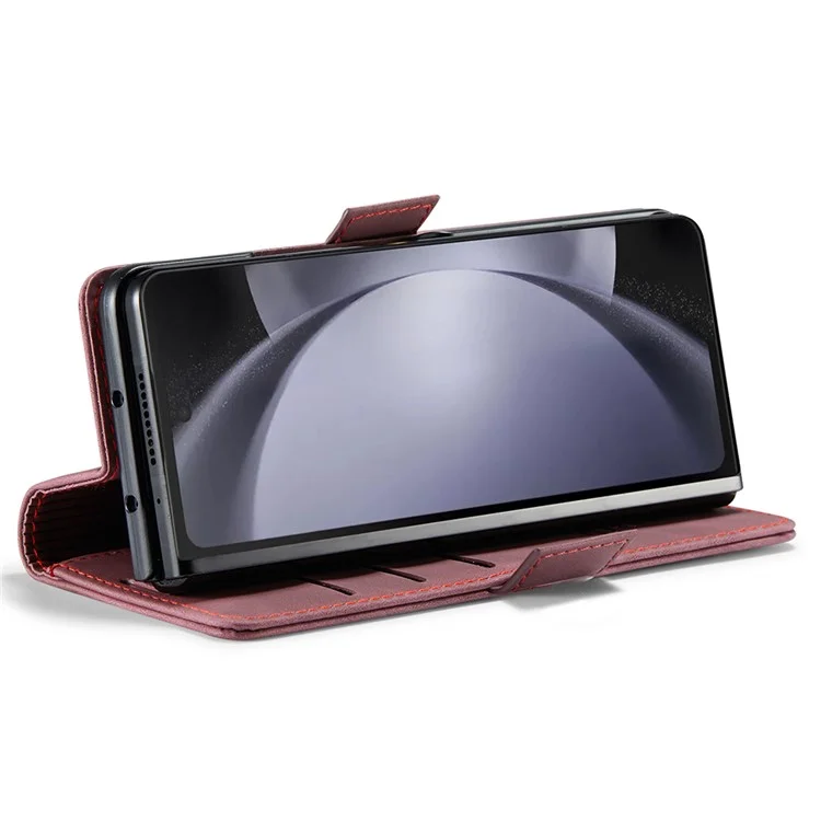CASEME 013 Série Pour Samsung Galaxy Z Fold5 5G Étui de Portefeuille en Cuir pour Téléphone - Bordeaux