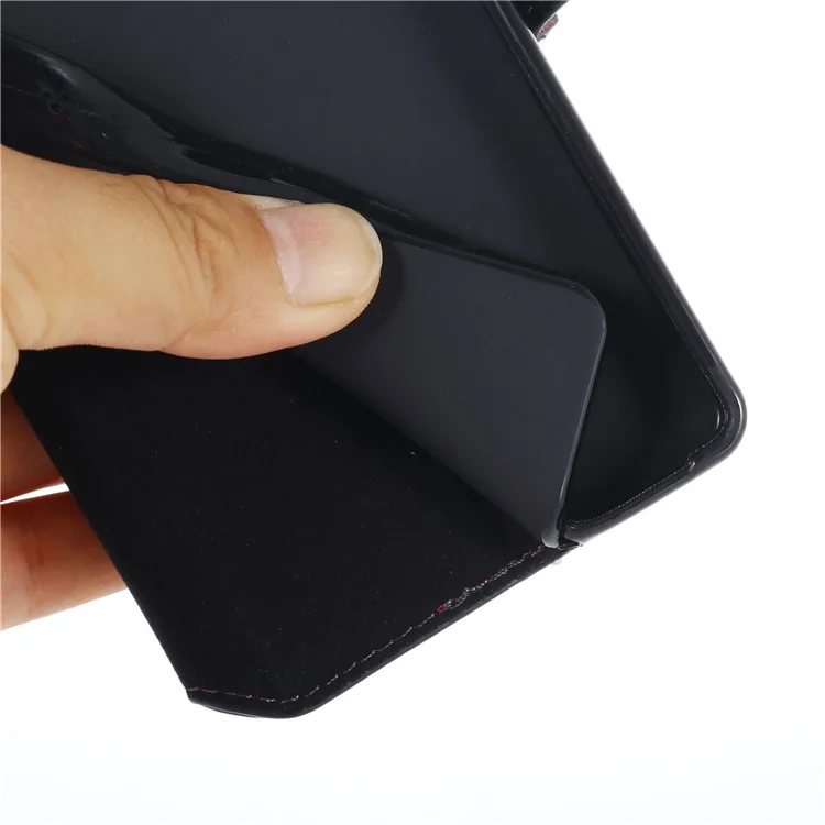 MUXMA MX115 For Sony Xperia 10 V Cross Texture PU Leather Shell Phone Case Stand Wallet Flip Cover - Black