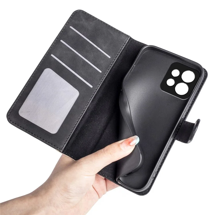 Für Motorola Moto X40 5G / Edge 40 Pro 5G Leder-Geldbörsen-Handyhülle Zweifarbige Patchwork-Ständer-Hülle - Schwarz