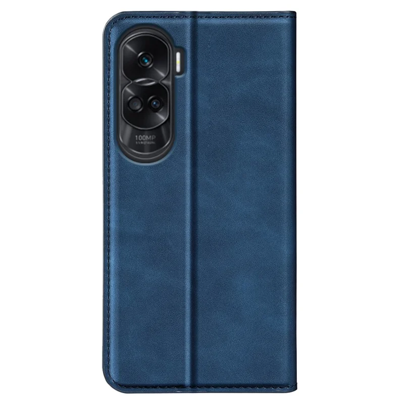 Ständehülle für Honor 90 Lite 5G / X50i 5G, Haut-Berührungs-PU-Leder-Geldbörse Smartphone Flip-Case - Blau