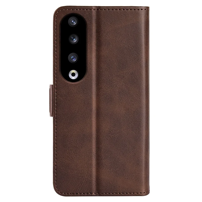 Kalbsleder-Standabdeckung für Honor 90 Pro PU-Leder-Wallet Fall Resistant Phone Case - Braun