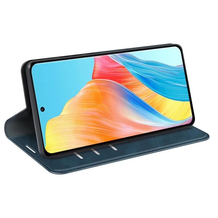 Кожаный чехол-книжка для Oppo A1 5G / A98 5G - Синий