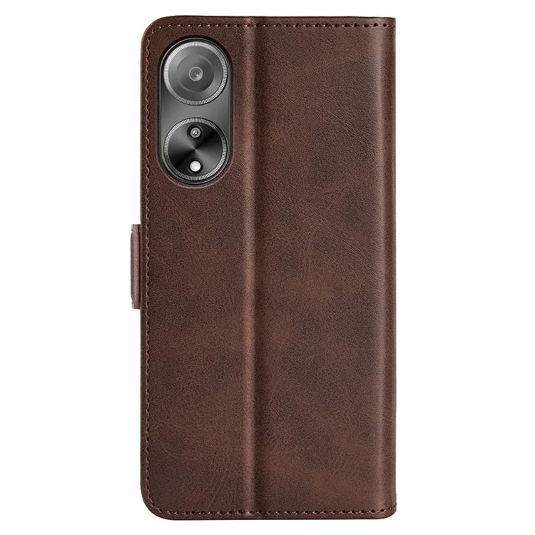 Pour Oppo A1 5G / A98 5G Étui portefeuille en cuir PU Calf Texture Folding Stand Cover - Marron