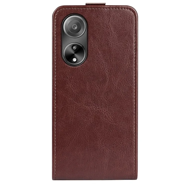 Für Oppo A1 5G / A98 5G Vertikal-Flip-Lederetui mit Kartenfach - Braun