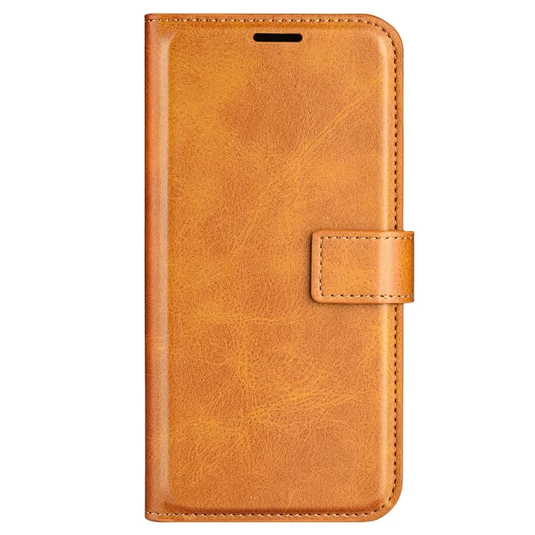 Para Xiaomi Redmi Note 12S 4G Carteira Suporte Capa de Telefone em Couro PU - Textura de Bezerro - Amarelo
