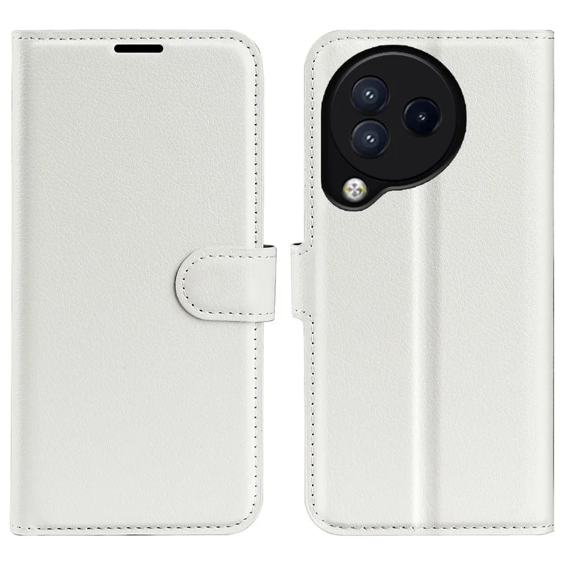 Litchi Texture Wallet Phone Case for Xiaomi Civi 3 5G , Stand PU Leather Full Protection Cover - White