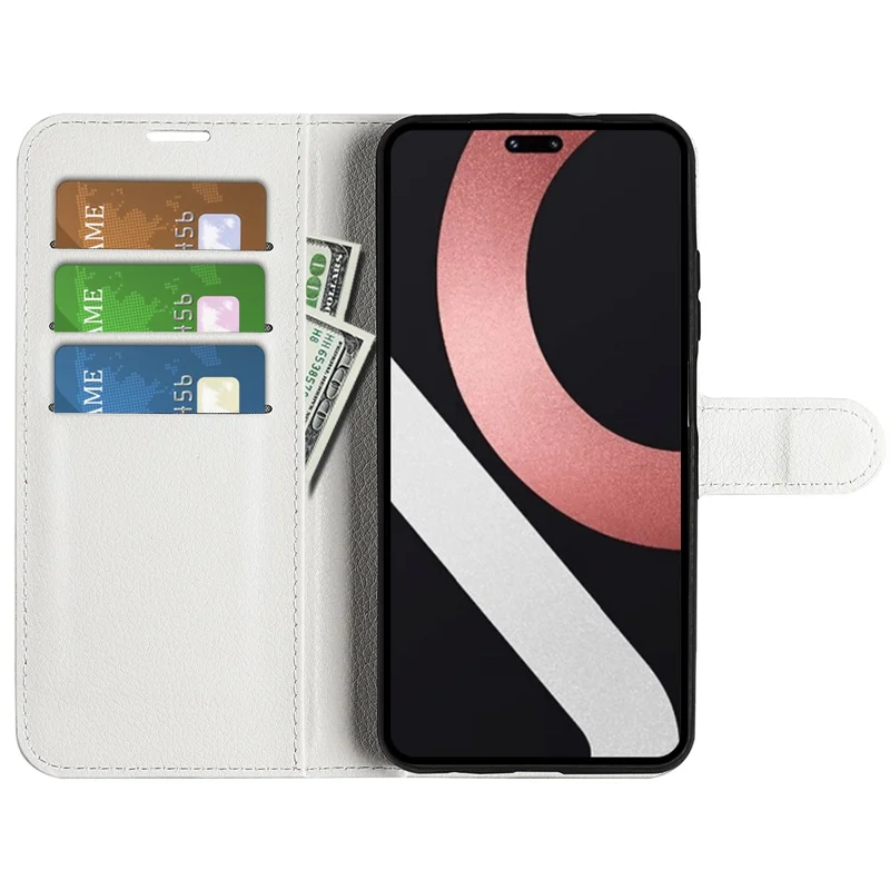 Litchi Texture Wallet Phone Case for Xiaomi Civi 3 5G , Stand PU Leather Full Protection Cover - White