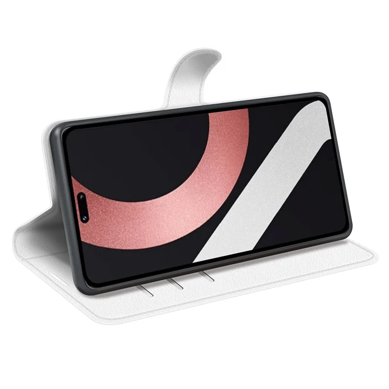 Litchi Texture Wallet Phone Case for Xiaomi Civi 3 5G , Stand PU Leather Full Protection Cover - White