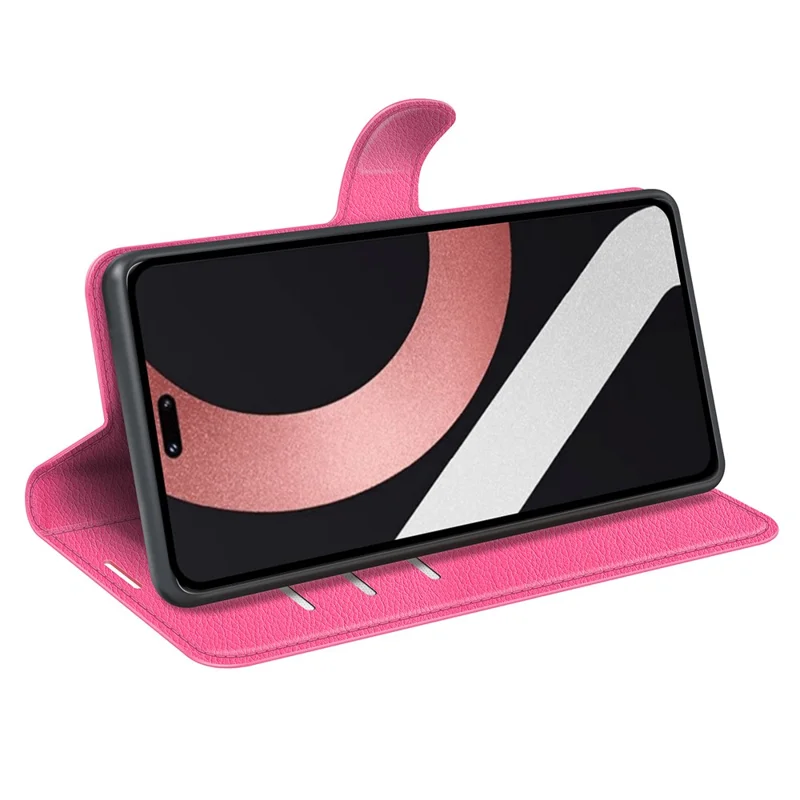 Custodia Portafoglio con Texture Litchi per Xiaomi Civi 3 5G, Custodia in Pelle PU con Supporto per una Protezione Completa - Rosa