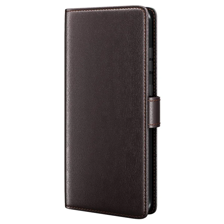 Für OnePlus Ace 2V / Nord 3 5G Wallet-Handyhülle aus echtem gespaltenen Leder, stoßfest, mit Ständer - Braun
