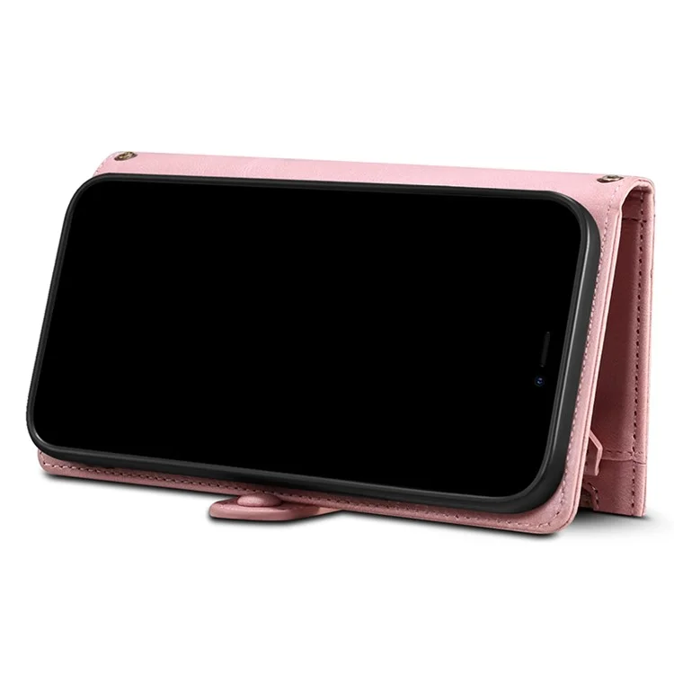 ESEBLE Star Series Wallet Leather Case per iPhone 15 Plus, Tasca con Cerniera RFID Blocking Supporto per Telefono - Oro Rosa