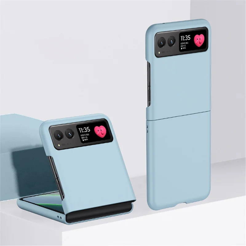 For Motorola Razr 40 5G Shockproof Hard PC Phone Case Ultra-thin Skin-touch Back Cover - Baby Blue