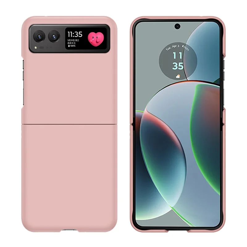 For Motorola Razr 40 5G Shockproof Hard PC Phone Case Ultra-thin Skin-touch Back Cover - Pink