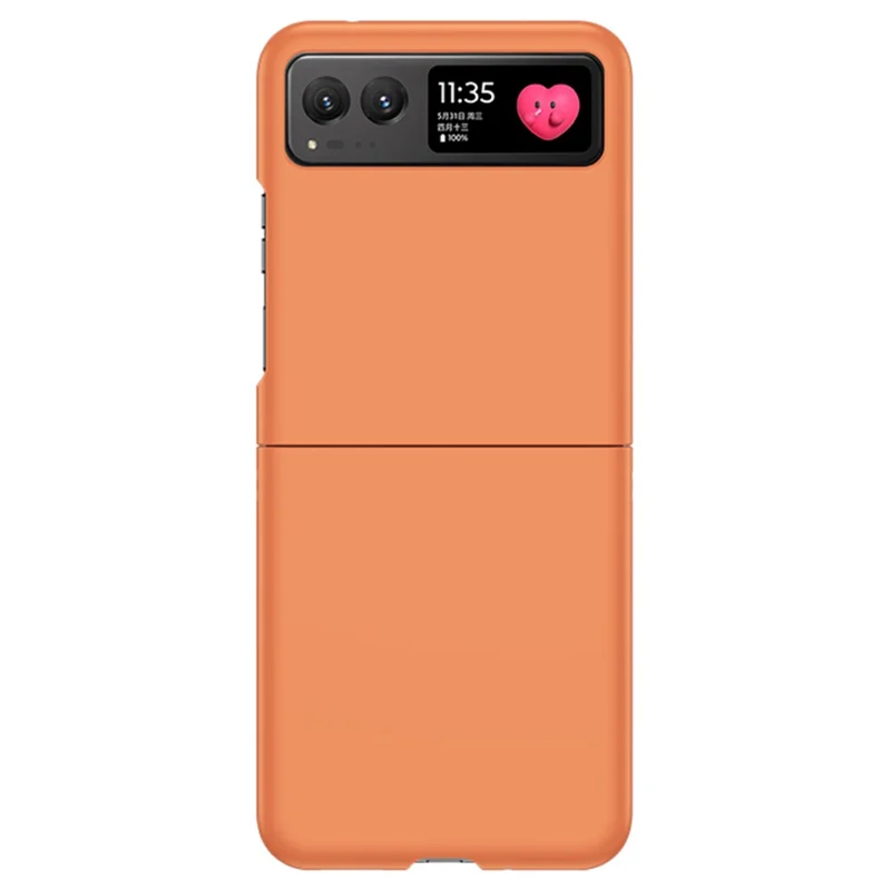 For Motorola Razr 40 5G Shockproof Hard PC Phone Case Ultra-thin Skin-touch Back Cover - Orange
