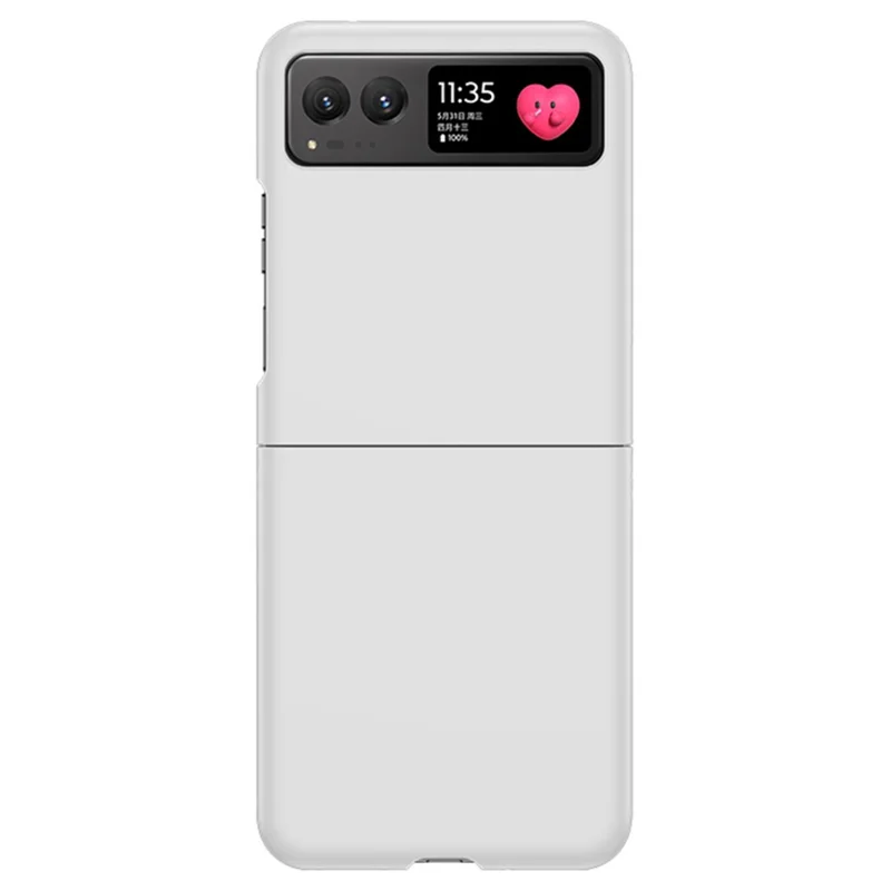 For Motorola Razr 40 5G Shockproof Hard PC Phone Case Ultra-thin Skin-touch Back Cover - White