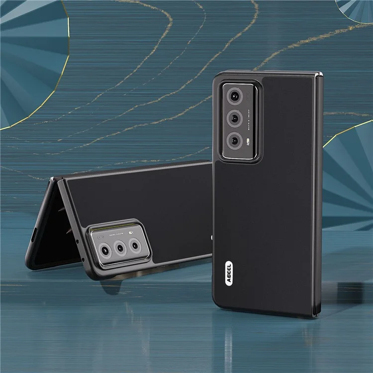 ABEEL For Honor Magic V2 5G Cowhide Leather Coated PC Phone Case Anti-drop Protective Cover - Preto