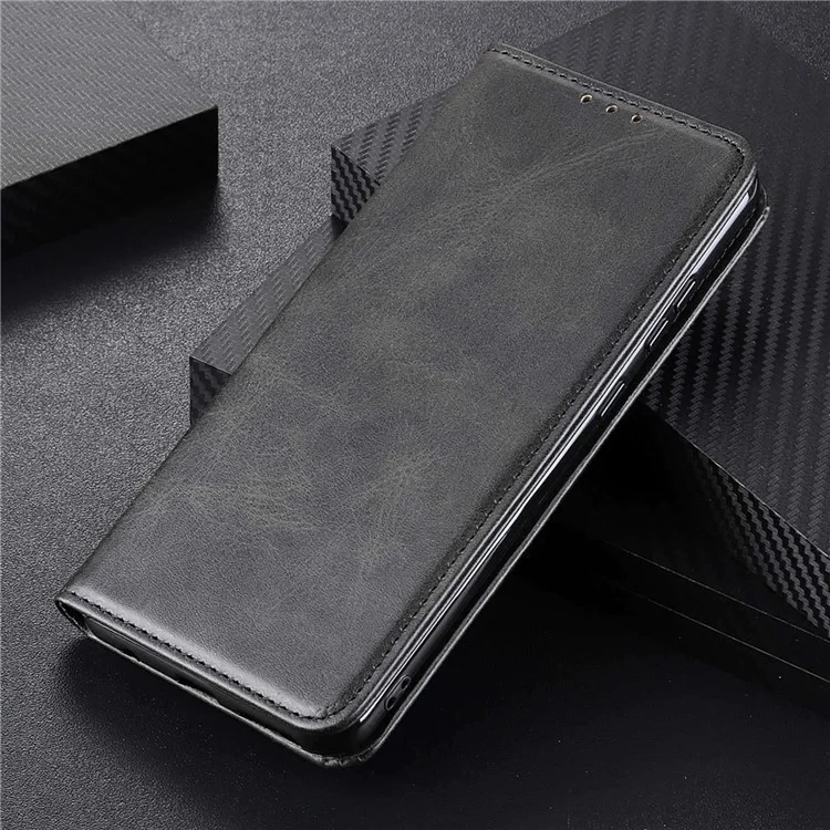 Para Oppo Reno10 Pro 5G (Global) / Reno10 5G (Global) Estuche con tapa de cuero partido, con soporte magnético y billetera - Negro