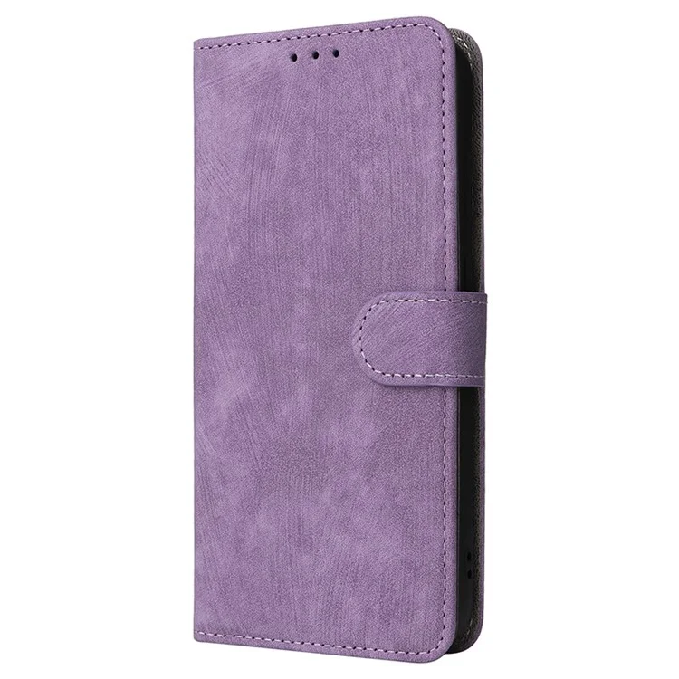 Para Samsung Galaxy S23 FE RFID Blocking Wallet Stand PU Leather Case Cell Phone Cover with Strap - Roxo