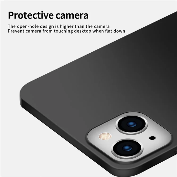 MOFI JK PC Series-1 Shield for iPhone 15 Matte PC Phone Case Dustproof Cell Phone Cover - Black