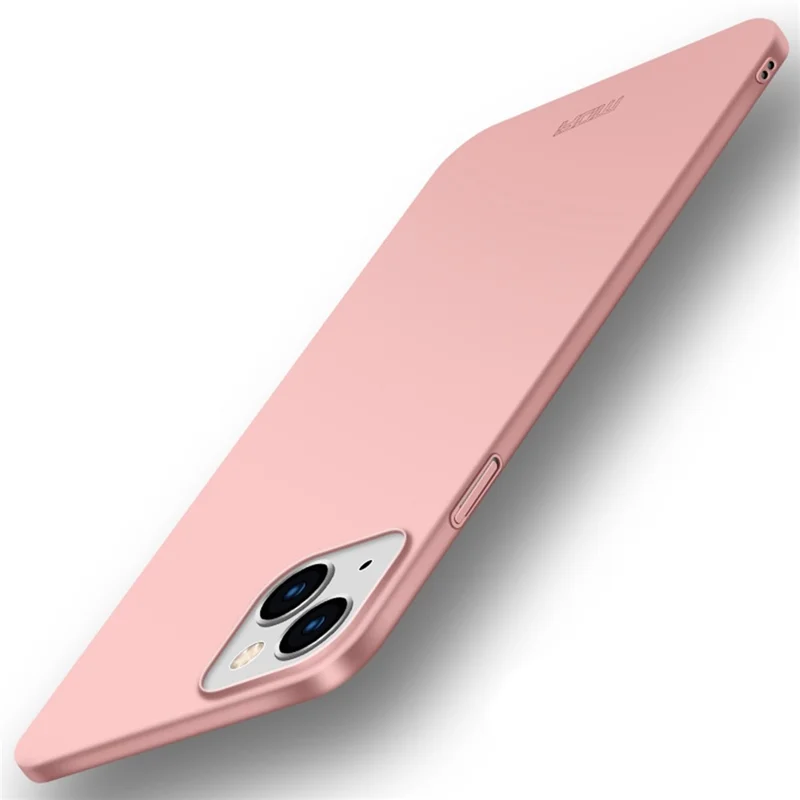 MOFI Série JK PC-1 Étui pour iPhone 15 Coque de téléphone PC mat anti-poussière - Or rose 