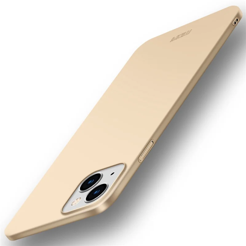 MOFI JK PC Series-1 Shield for iPhone 15 Matte PC Phone Case Dustproof Cell Phone Cover - Gold